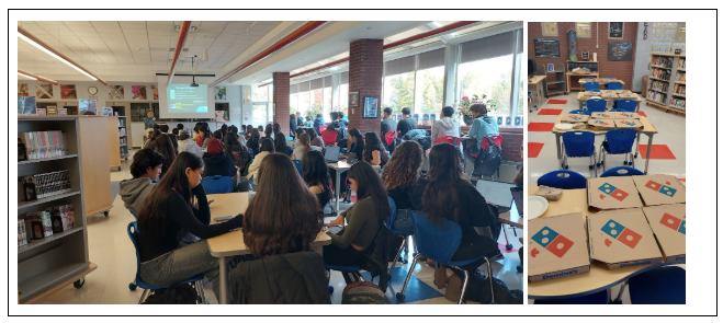 Student sitting at table learning